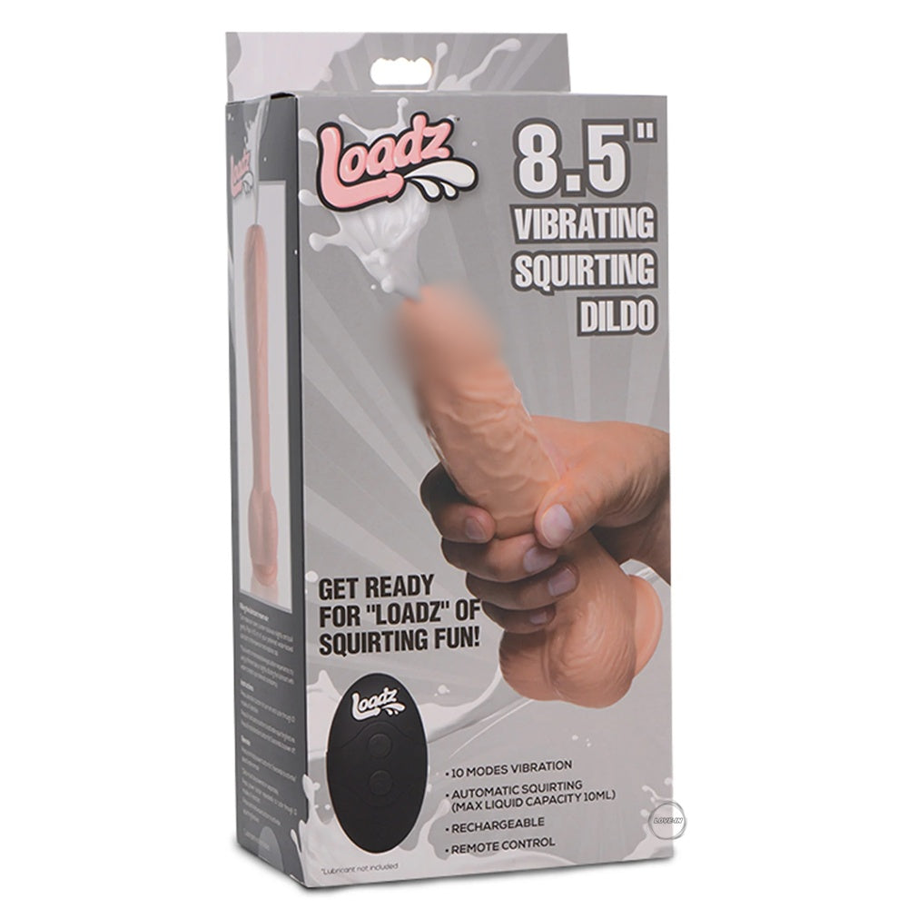 XR Brands【遙控噴射精液震動陽具-8.5 吋】Loadz 8.5 Inch Vibrating Squirting Dildo W- Remote