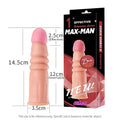 YEAIN【夜櫻-仿真陽具加長25mm增粗猛男套】Max-Man Thickening Extension Sleeve For Men