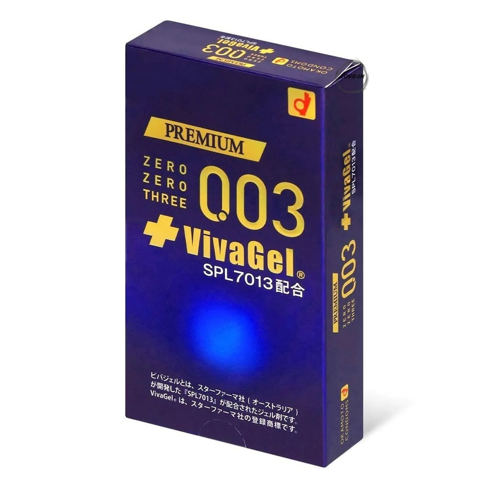 Okamoto【岡本 0.03 安全套 Premium Zero Zero Three Viva Gel 10個裝】プレミアムゼロゼロスリー ビバジェル 10コ入