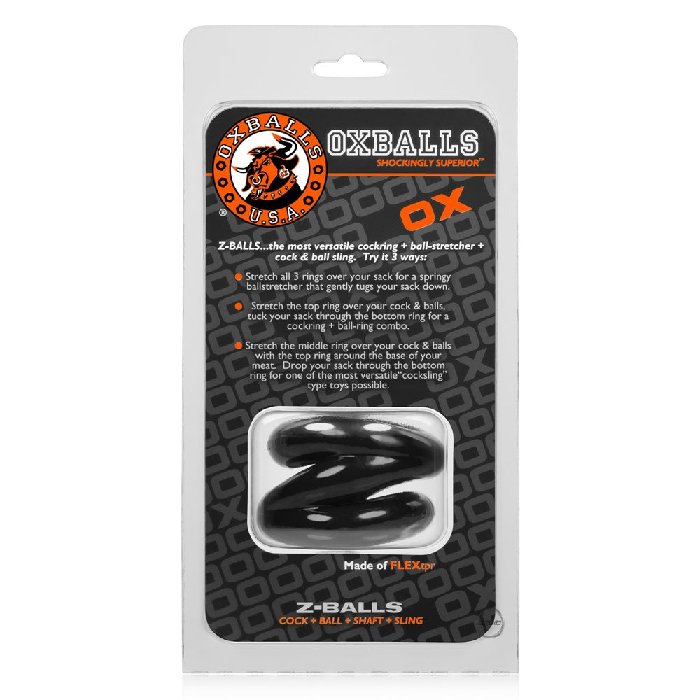 Oxballs【易殺 – 睪丸拉伸持久堅庭環】Z-BALLS Ball Stretcher and Cock Ring
