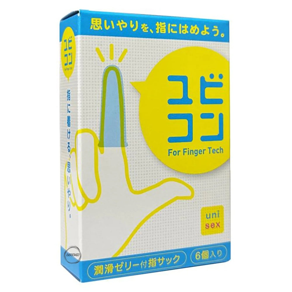 FUJI LATEX【指愛套 6個裝（附潤滑劑手指套）】ユビコン 6個入り(潤滑剤付指サック)