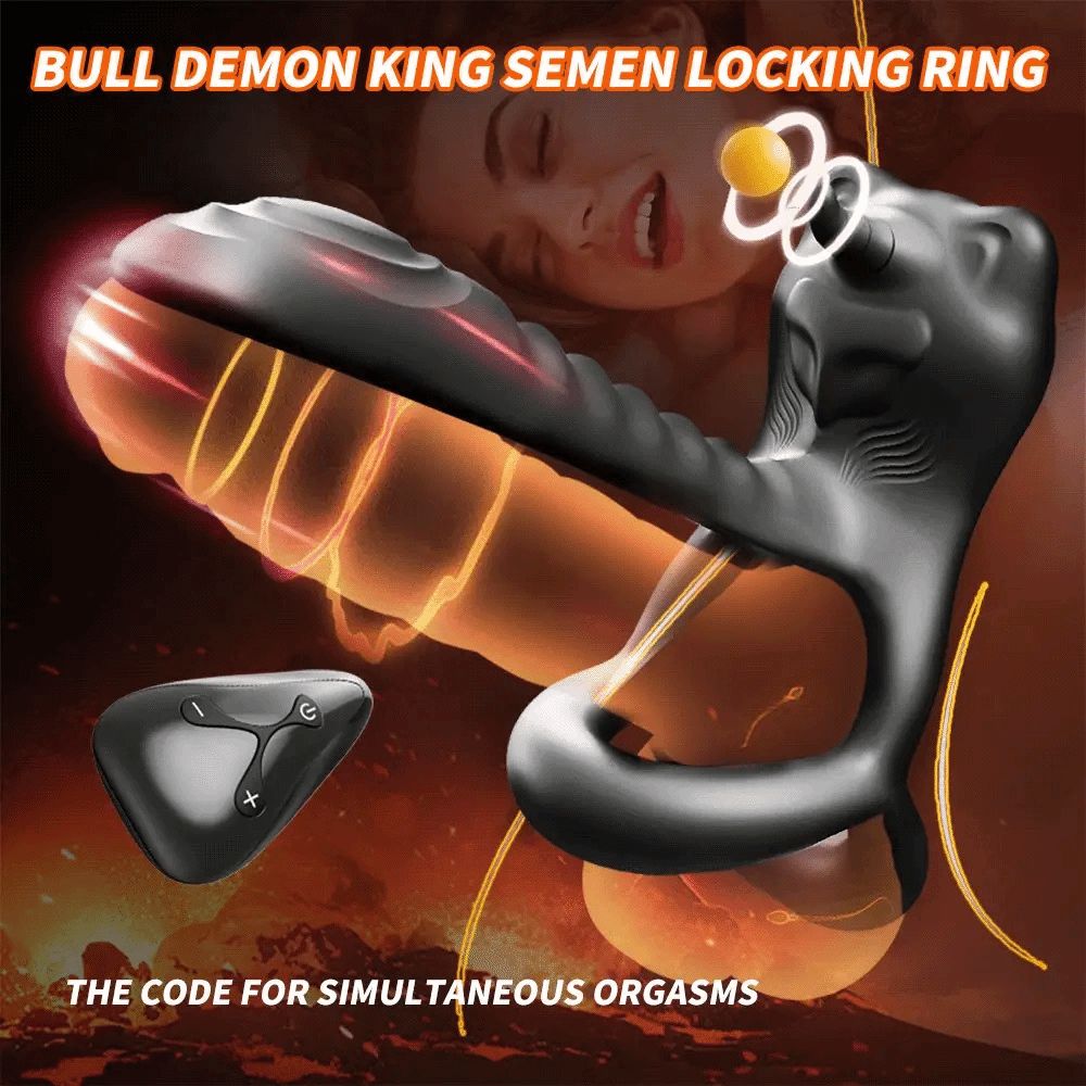 YEAIN【夜櫻-牛魔王12 頻震動鎖精環】Bull Demon King Lock Essence Vibration Ring