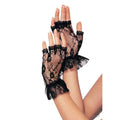 Leg Avenue【角色扮演-荷葉花邊喱士露趾手套】Fingerless Lace Ruffle Gloves