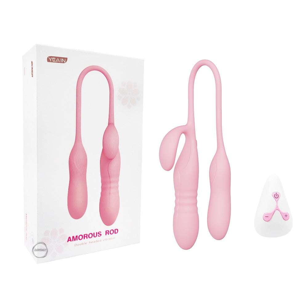 YEAIN【夜櫻-情趣雙頭推力震動棒-配遙控】AMOROUS ROD – Thrusting Duoble Headed Vibrator