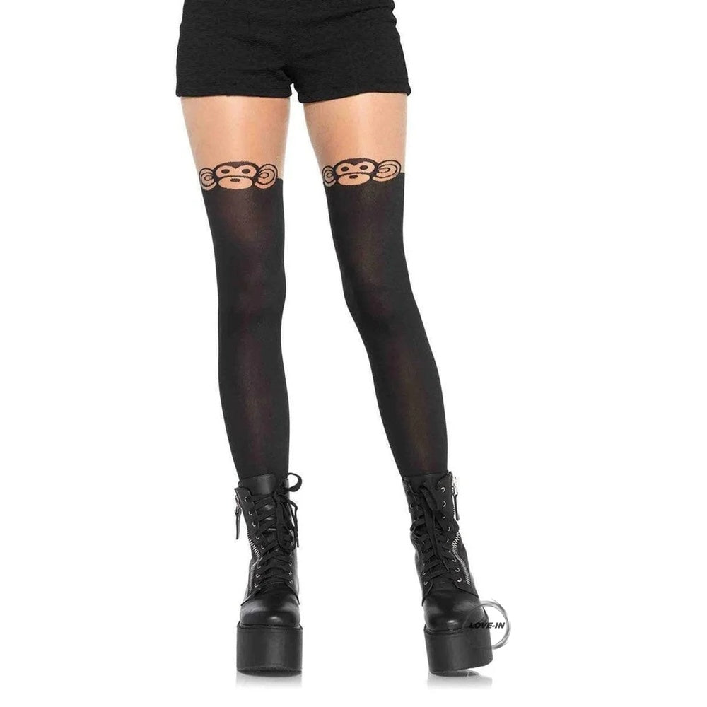 Leg Avenue【俏皮猴子圖案絲襪褲】Perrie Monkey Business Women's Tights