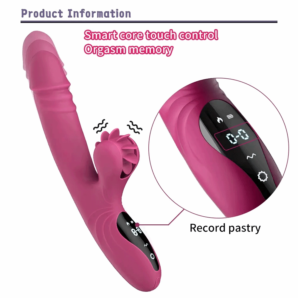 YEAIN【夜櫻-風火輪舌舔高頻伸縮自慰棒】Hot wheel telescoplc vibrators tongue licking high frequency retraction female masturbation stick