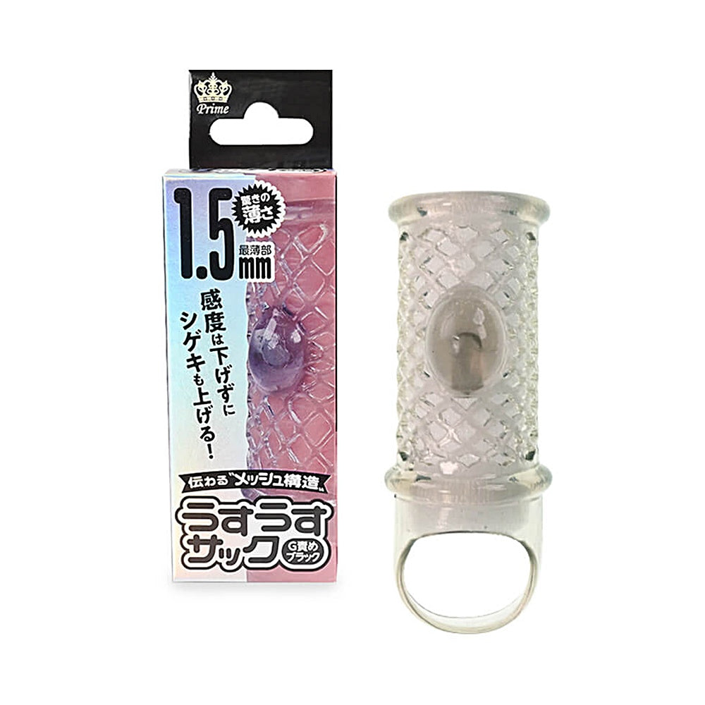 Prime【超薄G點責備肉棒套 黑色版】うすうすサック Ｇ責め ブラック