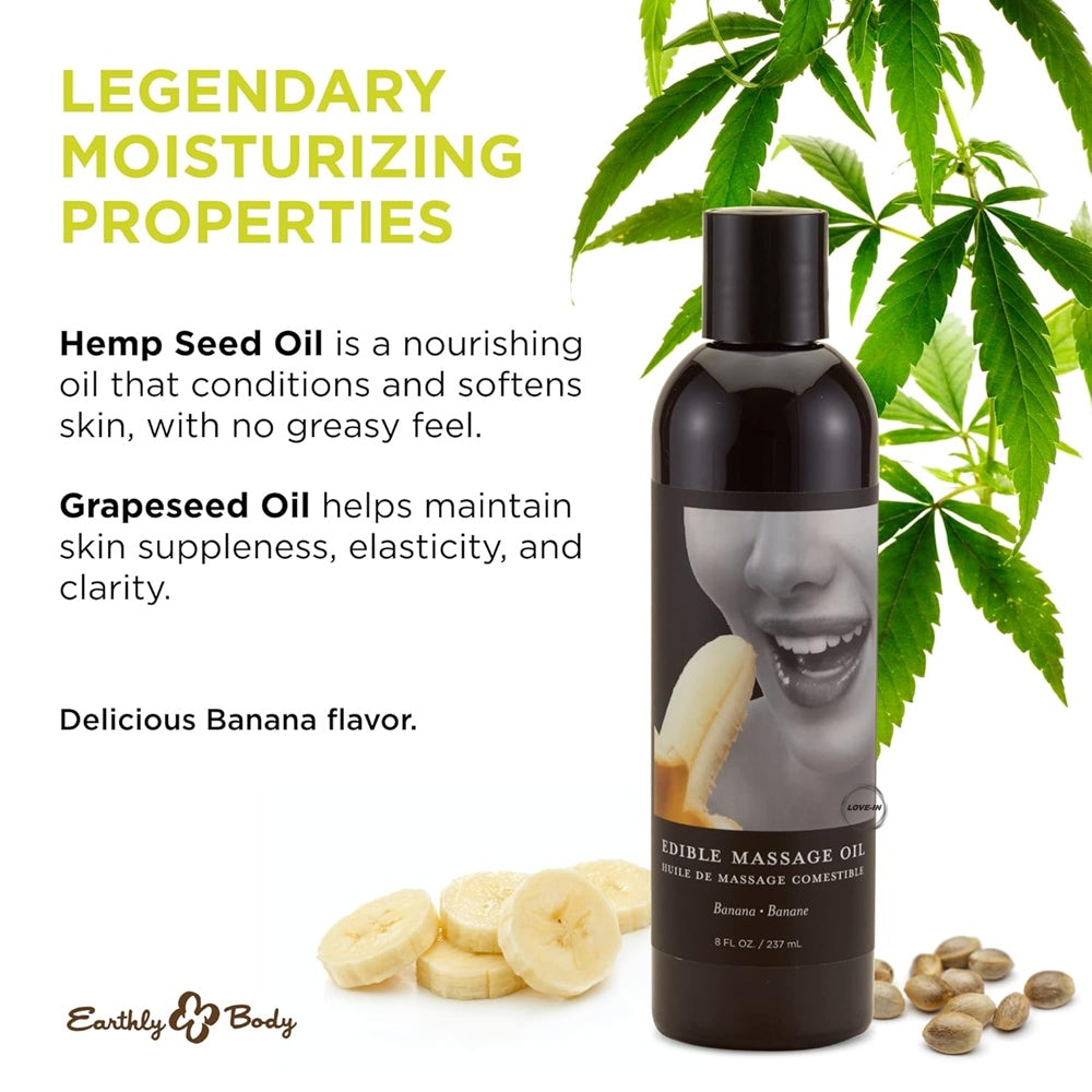 Earthly Body【可吃香蕉味大麻籽按摩油】Edible Massage Oil-Banana Flavor