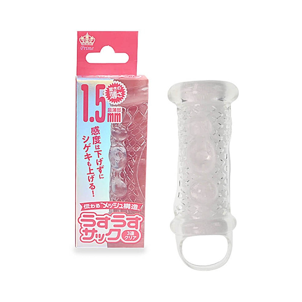 Prime【超薄三連清透肉棒套 】うすうすサック 3連 クリア