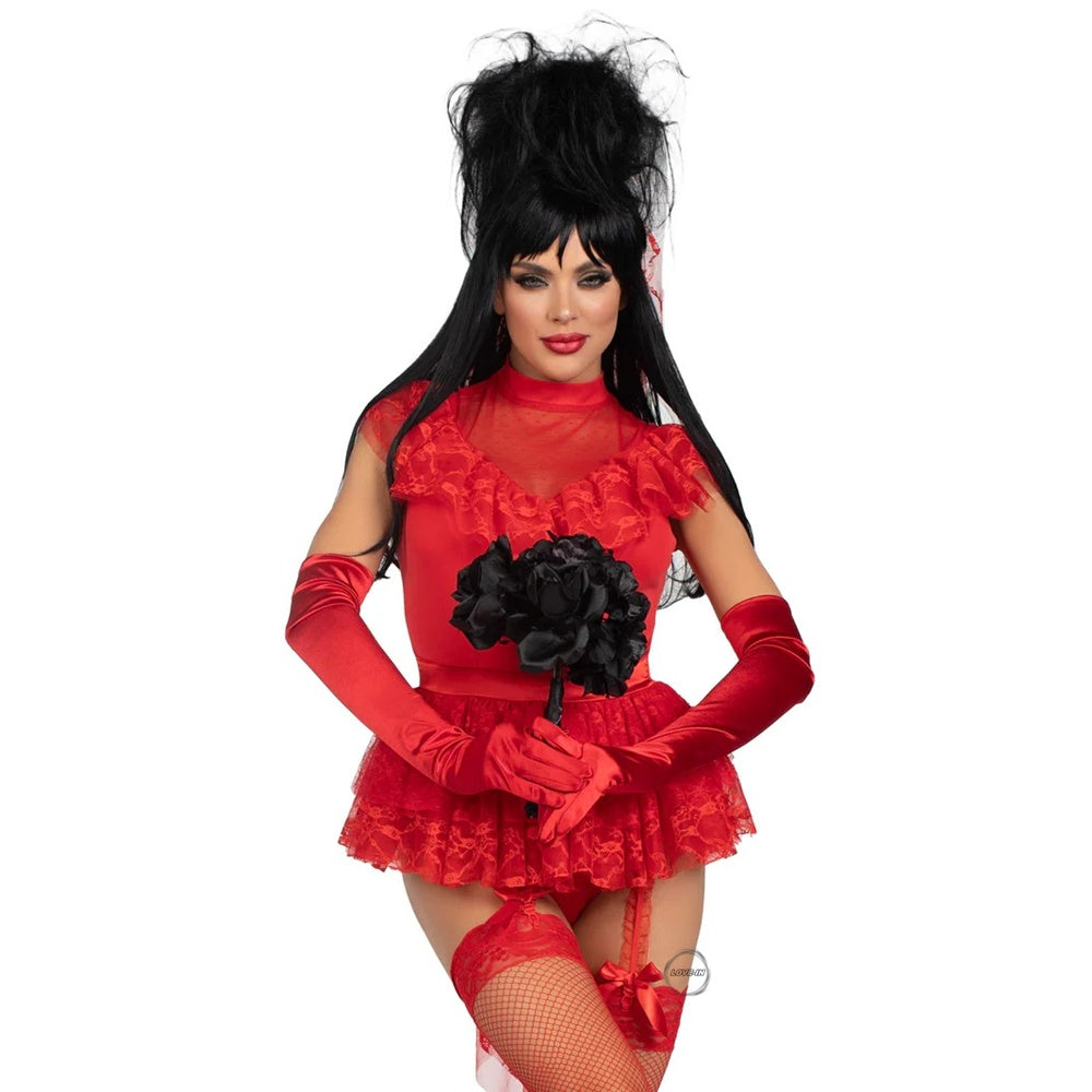 Leg Avenue【超長緞面歌劇服裝手套】Extra Long Opera Length Satin Gloves-Red