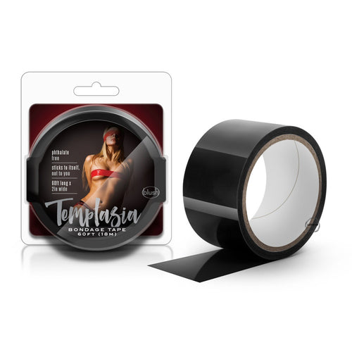 Blush Love【誘惑-捆綁靜電膠帶-60英尺-黑色】Temptasia - Bondage Tape - 60 Feet – Black
