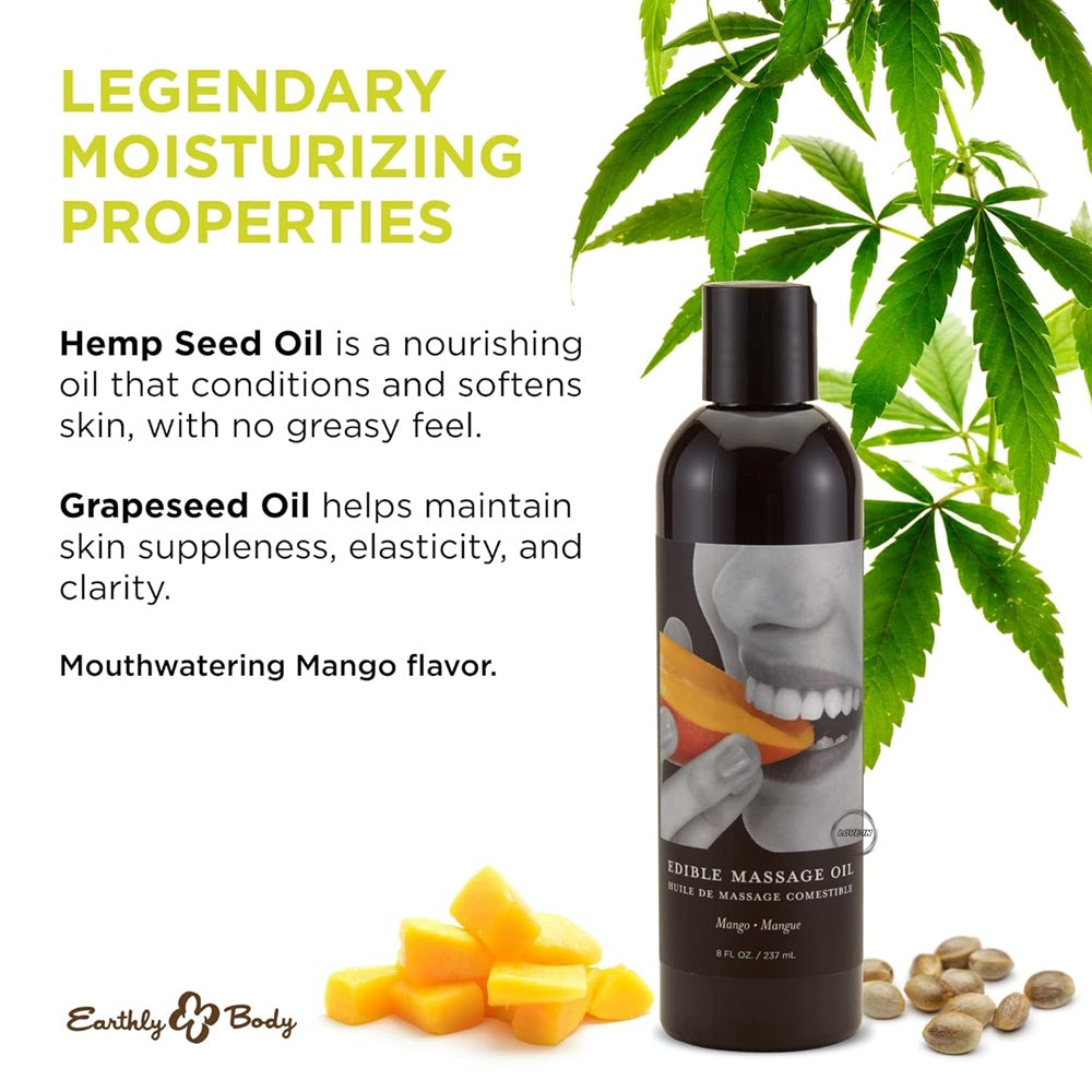 Earthly Body【可吃芒果味大麻籽按摩油】Edible Massage Oil Mango