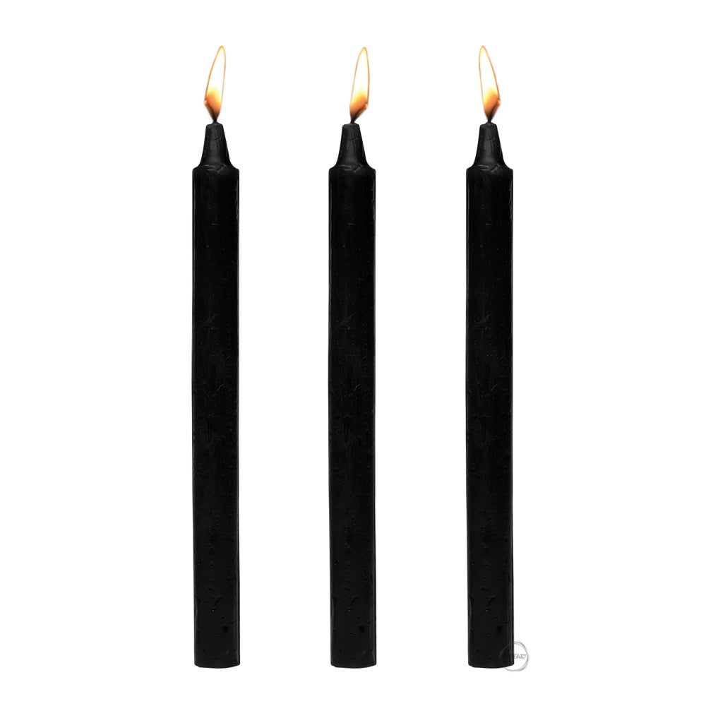 XR Brands【極黑SM｜重口味感官遊戲｜戀物癖低溫蠟】Dark Drippers Fetish Drip Candles Set of 3