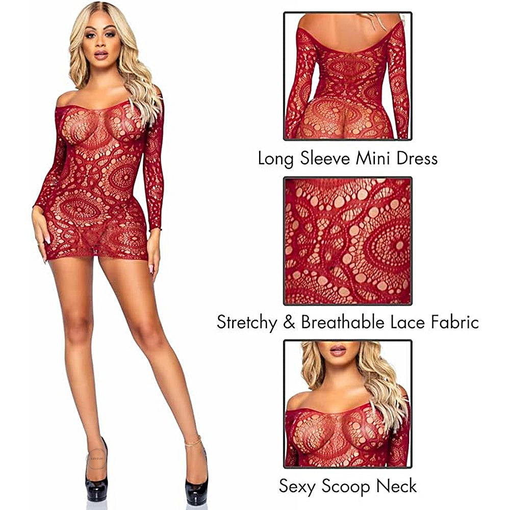 Leg Avenue【俏皮波希米亞哩士迷你裙】Is This Love Lace Mini Dress