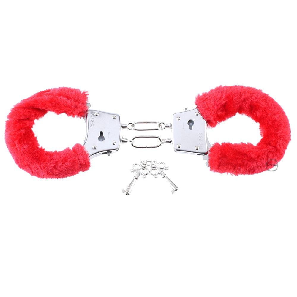 Pipedream【初學者毛毛套金屬手扣-紅色】Fetish Fantasy Series-Beginner's Furry Cuffs-Red