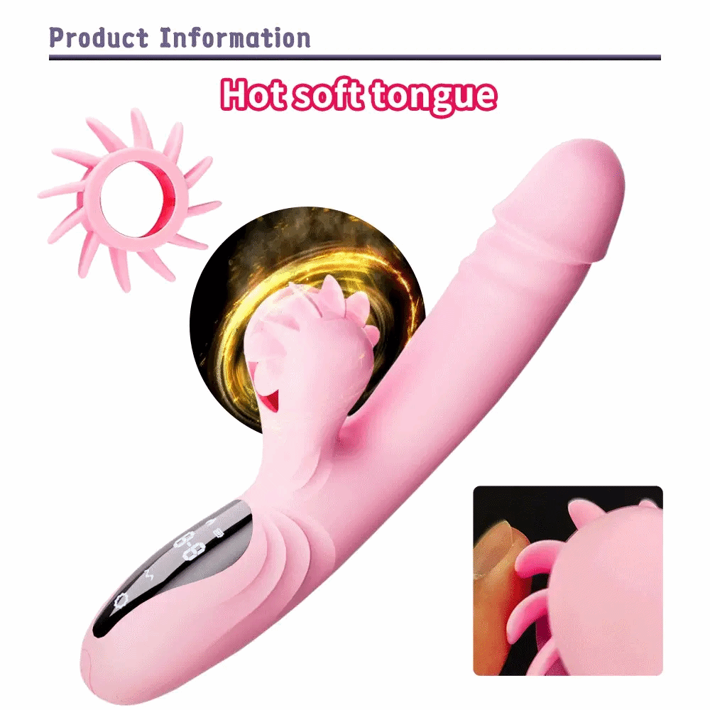 YEAIN【夜櫻-風火輪舌舔高頻伸縮自慰棒】Hot wheel telescoplc vibrators tongue licking high frequency retraction female masturbation stick
