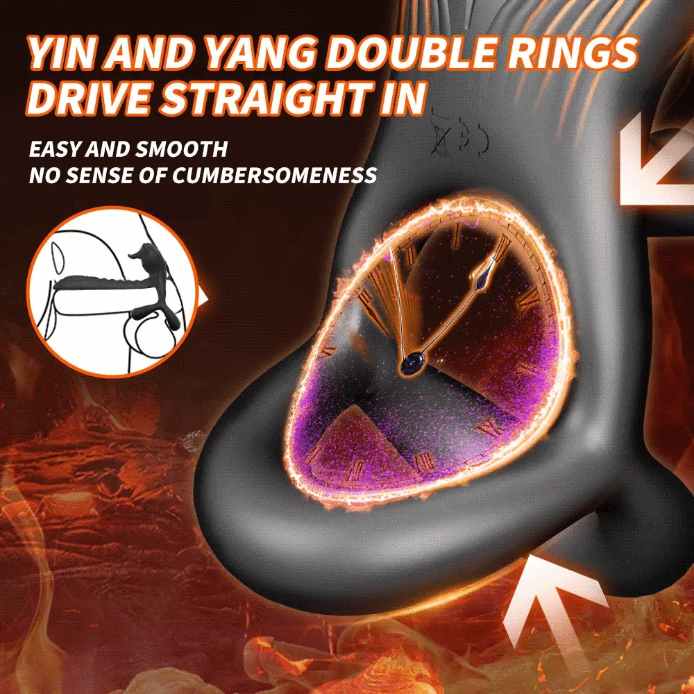 YEAIN【夜櫻-牛魔王12 頻震動鎖精環】Bull Demon King Lock Essence Vibration Ring