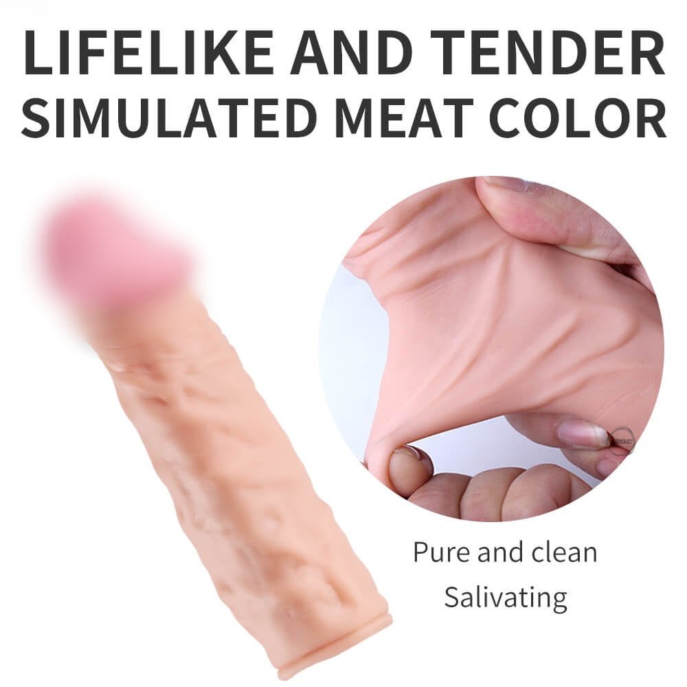 YEAIN【夜櫻-仿真陽具加長30mm增粗猛男套】Max-Man Effective Extension Sleeve For Men