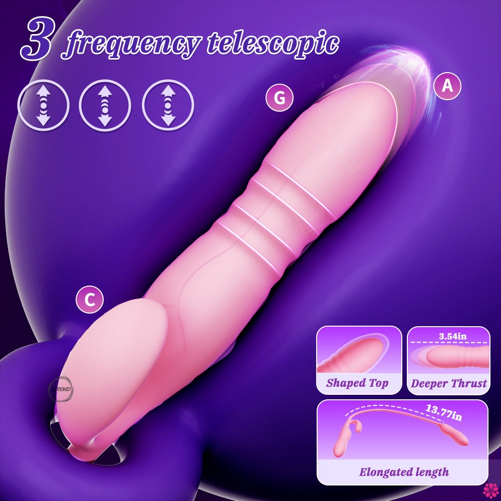 YEAIN【夜櫻-情趣雙頭推力震動棒-配遙控】AMOROUS ROD – Thrusting Duoble Headed Vibrator