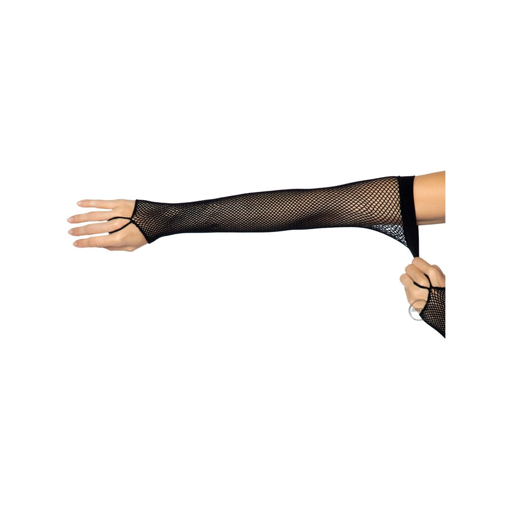 Leg Avenue【角色扮演-魚網長臂手套】Fishnet Arm Warmer Gloves With Finger Loop