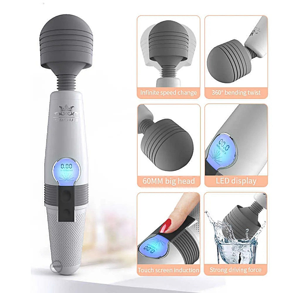 Luoge【羅格818液晶震動AV按摩棒】818 AV Massage Super Vibrators