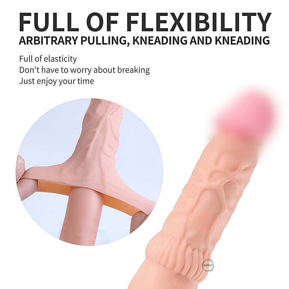 YEAIN【夜櫻-仿真陽具加長30mm增粗猛男套】Max-Man Effective Extension Sleeve For Men