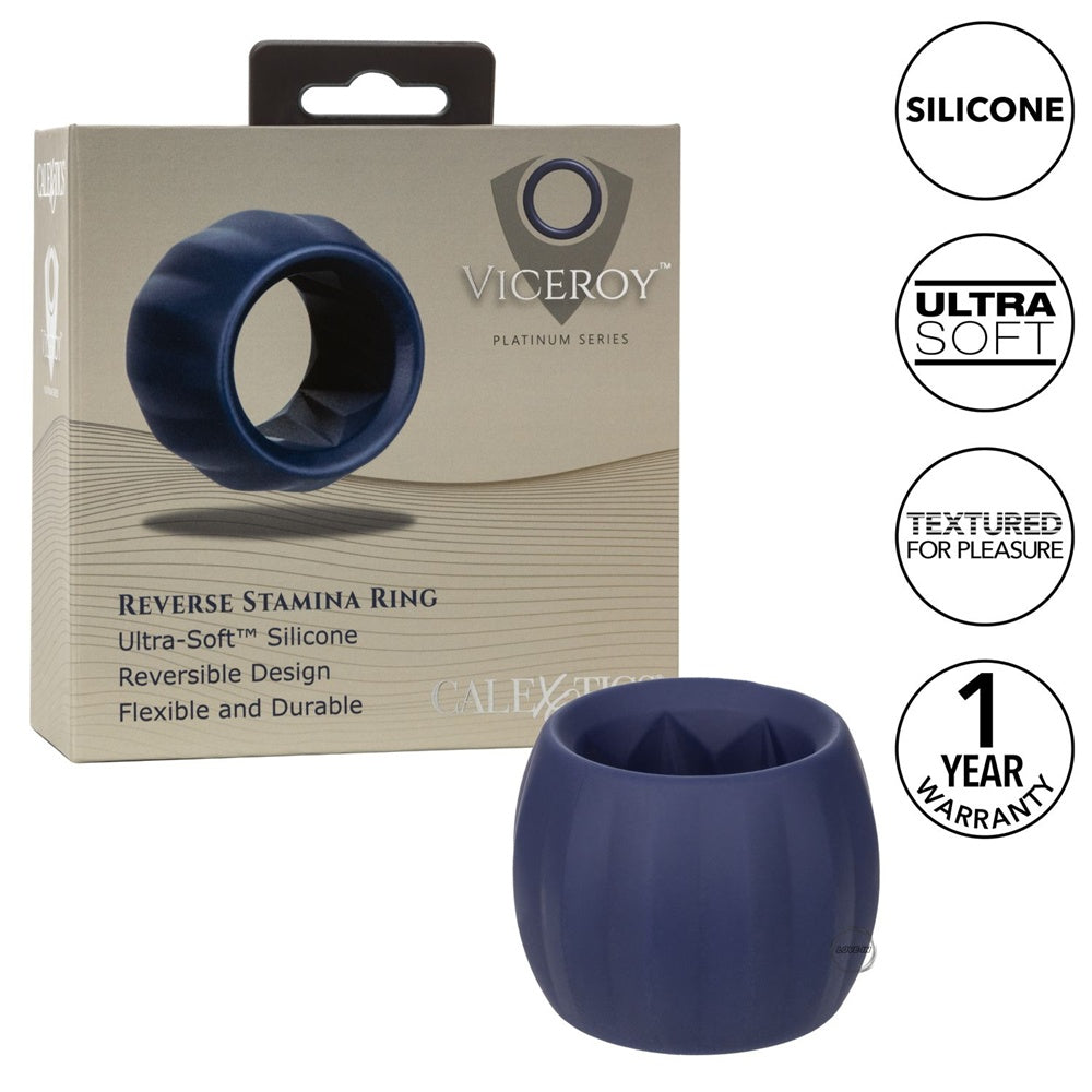 CalExotics【雙面反向｜強力支撐｜增強耐力｜矽膠環】Viceroy Reverse Stamina Ring Silicone Cock Ring