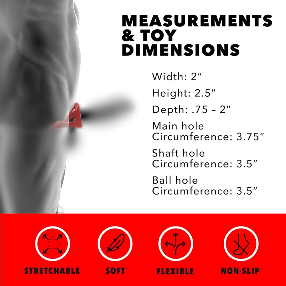 hünkyjunk【混合式矽膠增強淚滴形持久環】Slingshot Silicone 3 Ring Teardrop Cock Ring