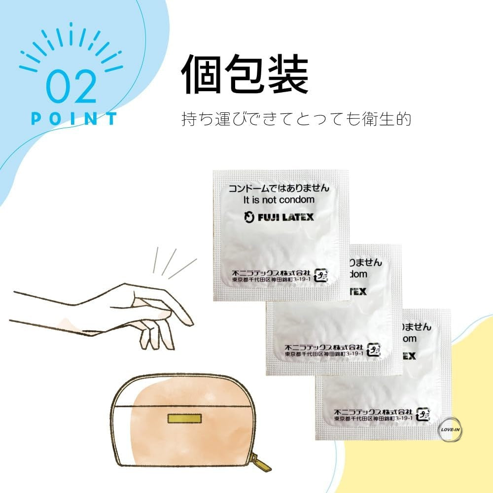 FUJI LATEX【指愛套 6個裝（附潤滑劑手指套）】ユビコン 6個入り(潤滑剤付指サック)