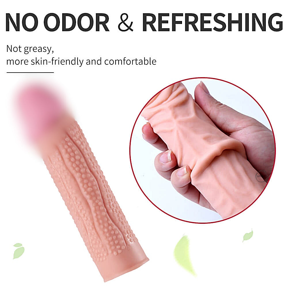 YEAIN【夜櫻-仿真陽具加長30mm增粗猛男套】Max-Man Effective Extension Sleeve For Men