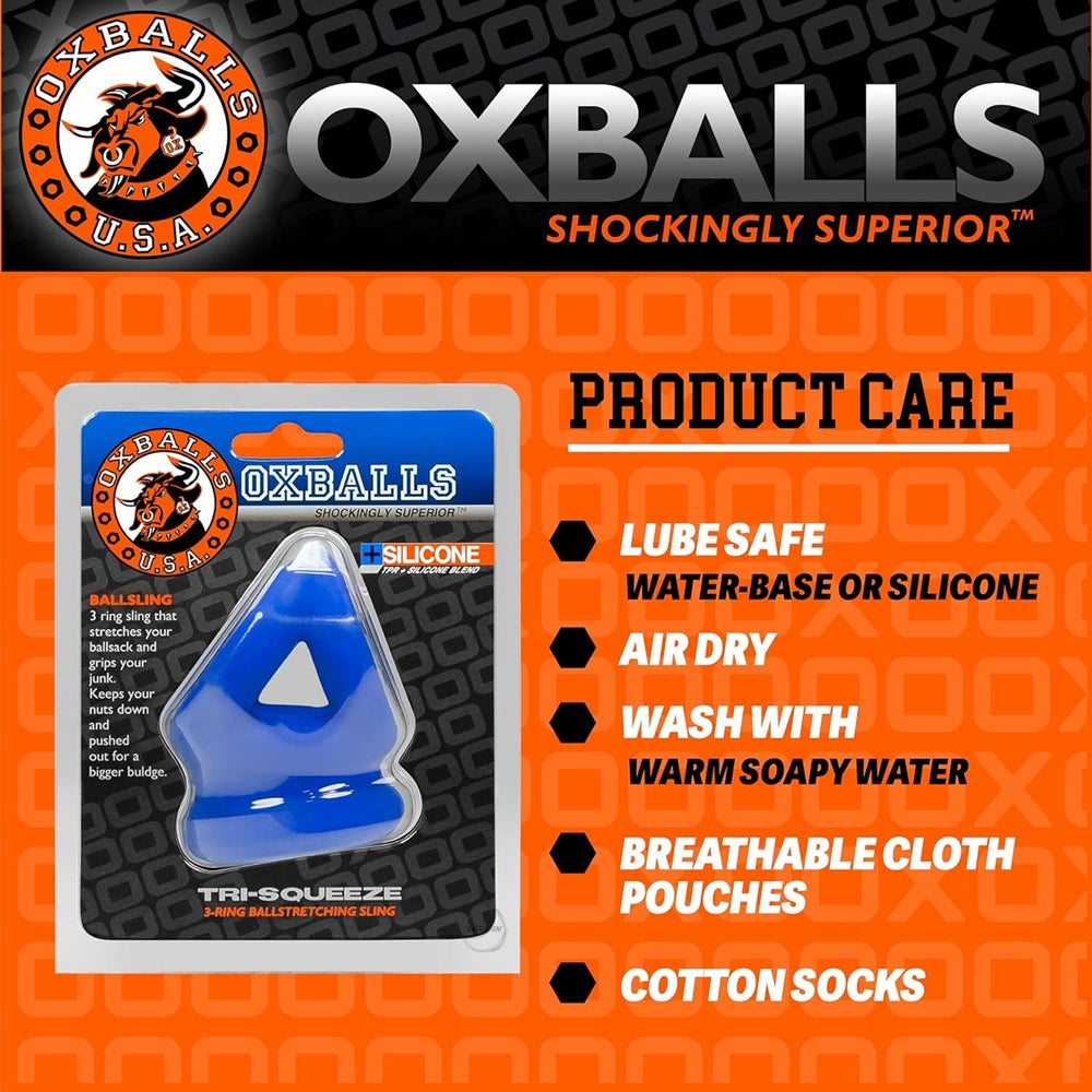 Oxballs【 3 環睪丸拉伸吊帶】Tri-Squeeze 3 Ring Ballstretcher Sling