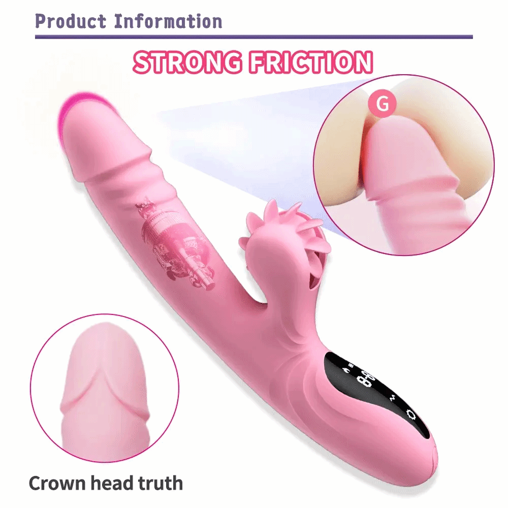 YEAIN【夜櫻-風火輪舌舔高頻伸縮自慰棒】Hot wheel telescoplc vibrators tongue licking high frequency retraction female masturbation stick