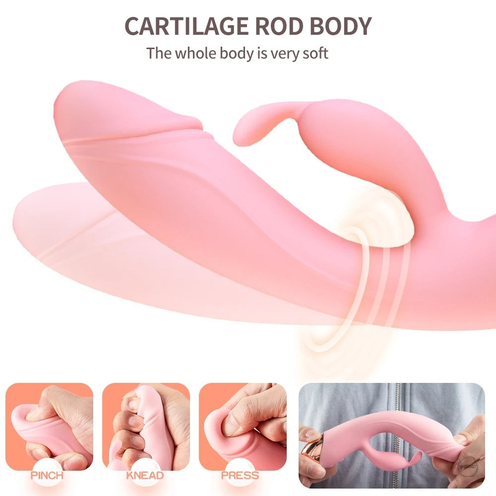 YEAIN【夜櫻－小軟萌一代-可愛智能加熱兔仔震動棒】Cute intelligent heating dildo rabbit vibrator