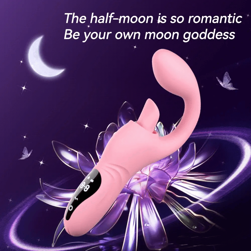 YEAIN【夜櫻-月半彎甜舌震動棒】Half Curved Sweet Tongue G-Spot Heating Vibrator