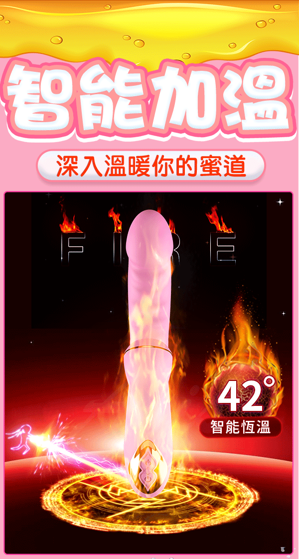 Dibe【蒂貝玉兔旋風13代】7段變頻+加溫+吸吮震動按摩棒