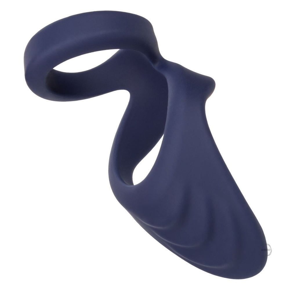 CalExotics【增強耐力｜提高勃起｜挑逗會陰｜彈性雙支撐環】Viceroy Perineum Dual Ring Silicone Cock Ring
