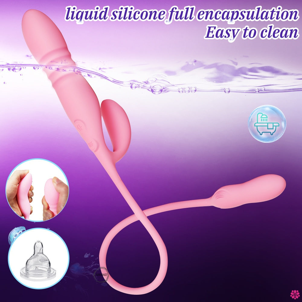 YEAIN【夜櫻-情趣雙頭推力震動棒-配遙控】AMOROUS ROD – Thrusting Duoble Headed Vibrator