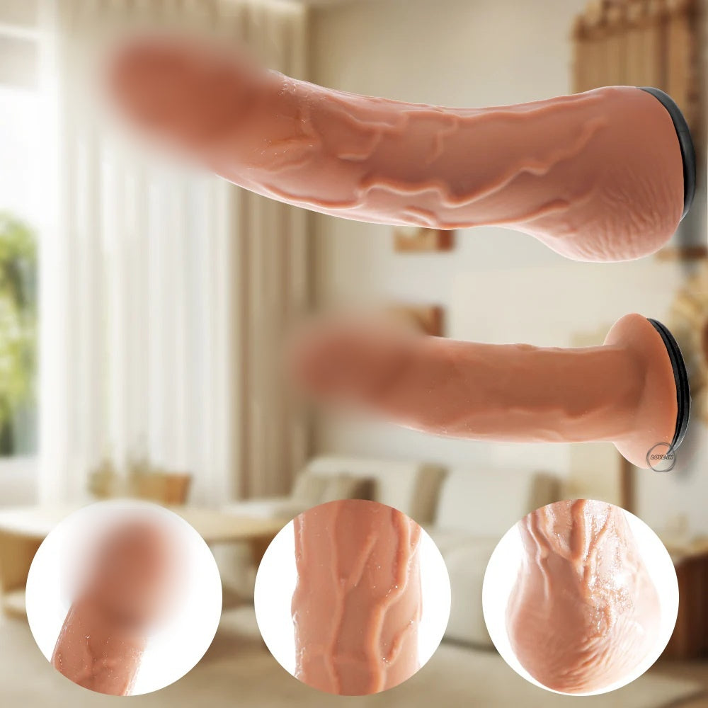 YEAIN【穿戴式雙頭高仿真按摩棒-震動伸縮-專為女同志設計】Wearable Double Dildos with vibrating telescoping for lesbian