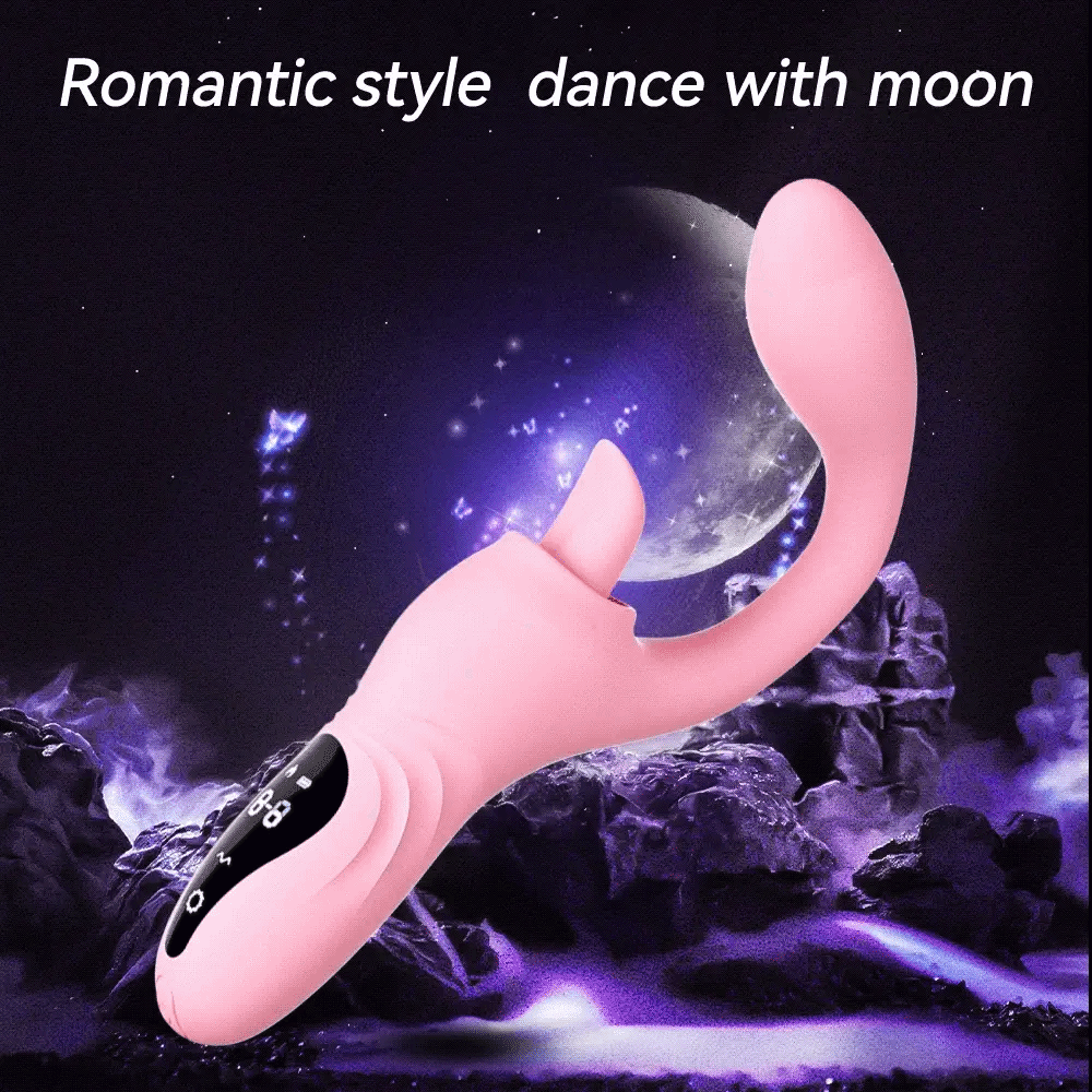 YEAIN【夜櫻-月半彎甜舌震動棒】Half Curved Sweet Tongue G-Spot Heating Vibrator