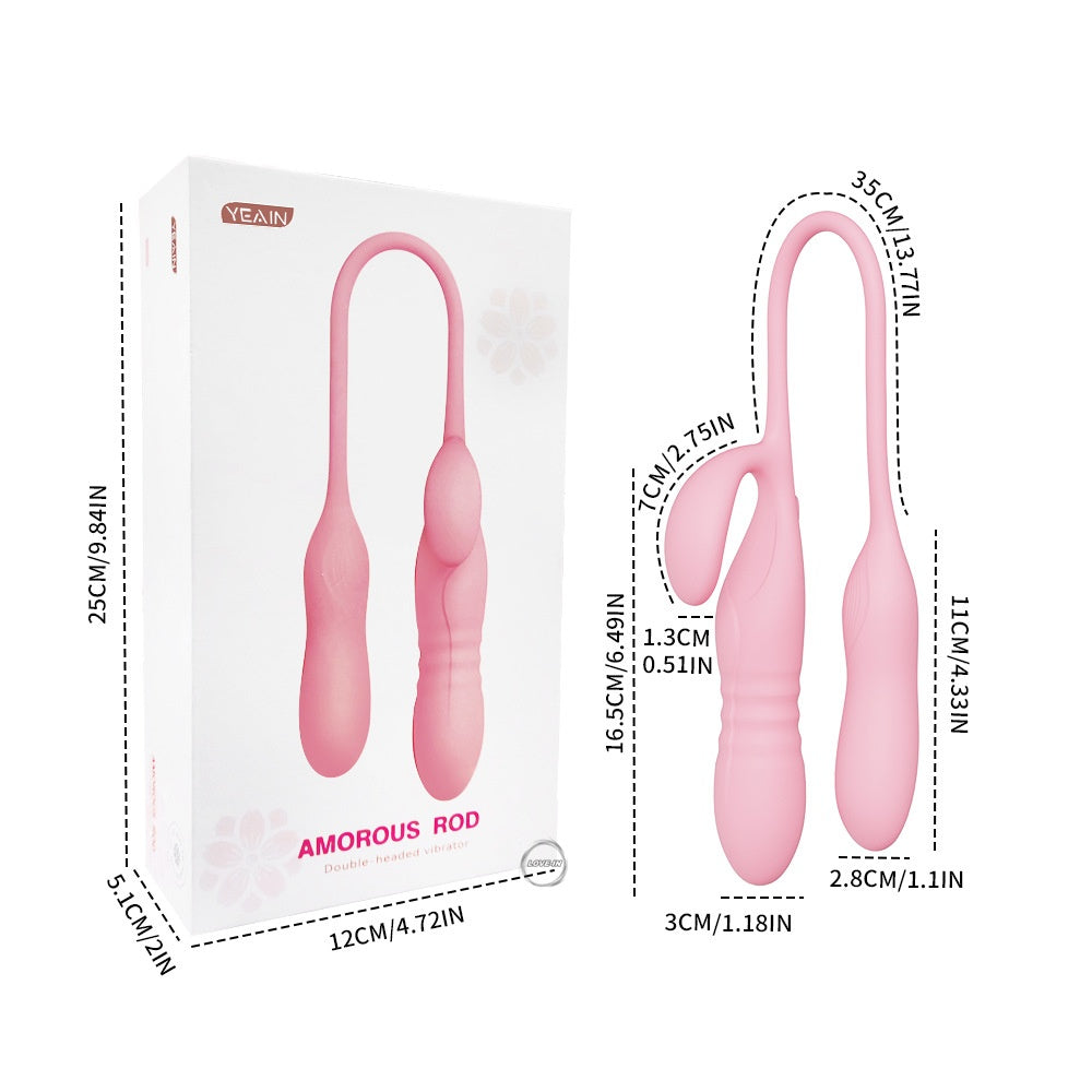 YEAIN【夜櫻-情趣雙頭推力震動棒-配遙控】AMOROUS ROD – Thrusting Duoble Headed Vibrator