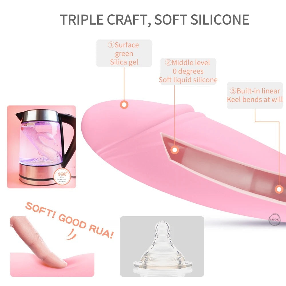 YEAIN【夜櫻－小軟萌一代-可愛智能加熱兔仔震動棒】Cute intelligent heating dildo rabbit vibrator