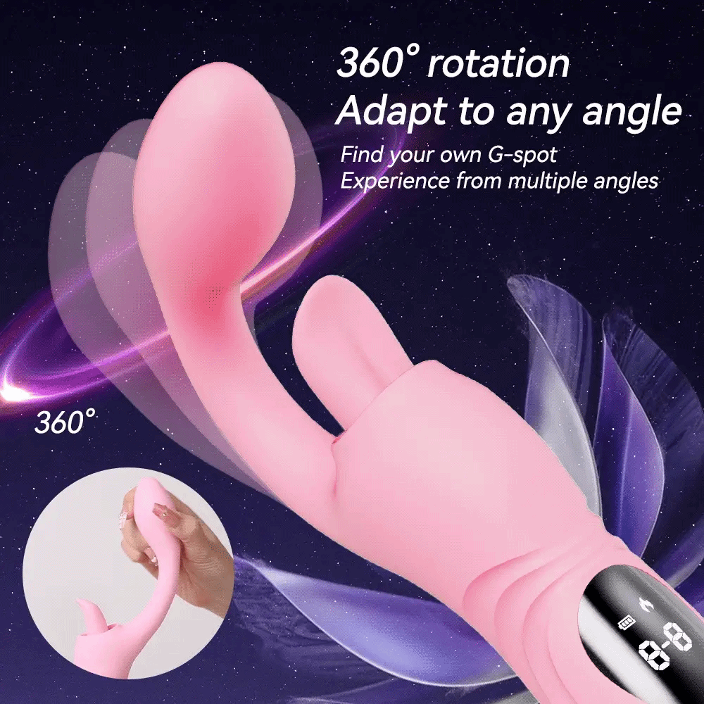 YEAIN【夜櫻-月半彎甜舌震動棒】Half Curved Sweet Tongue G-Spot Heating Vibrator