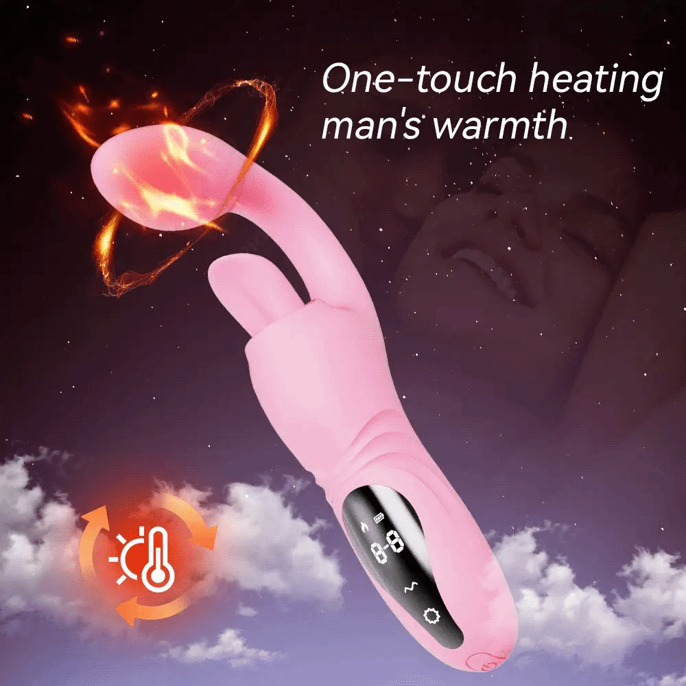 YEAIN【夜櫻-月半彎甜舌震動棒】Half Curved Sweet Tongue G-Spot Heating Vibrator