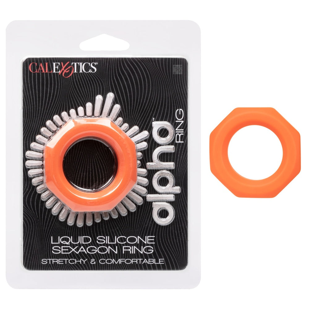 CalExotics【液態矽膠六角雞環】Alpha™ Liquid Silicone Sexagon Ring