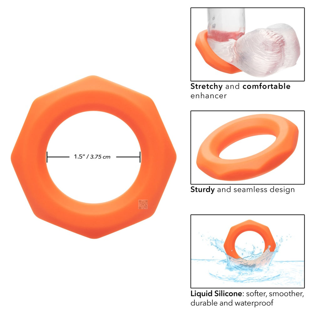 CalExotics【液態矽膠六角雞環】Alpha™ Liquid Silicone Sexagon Ring