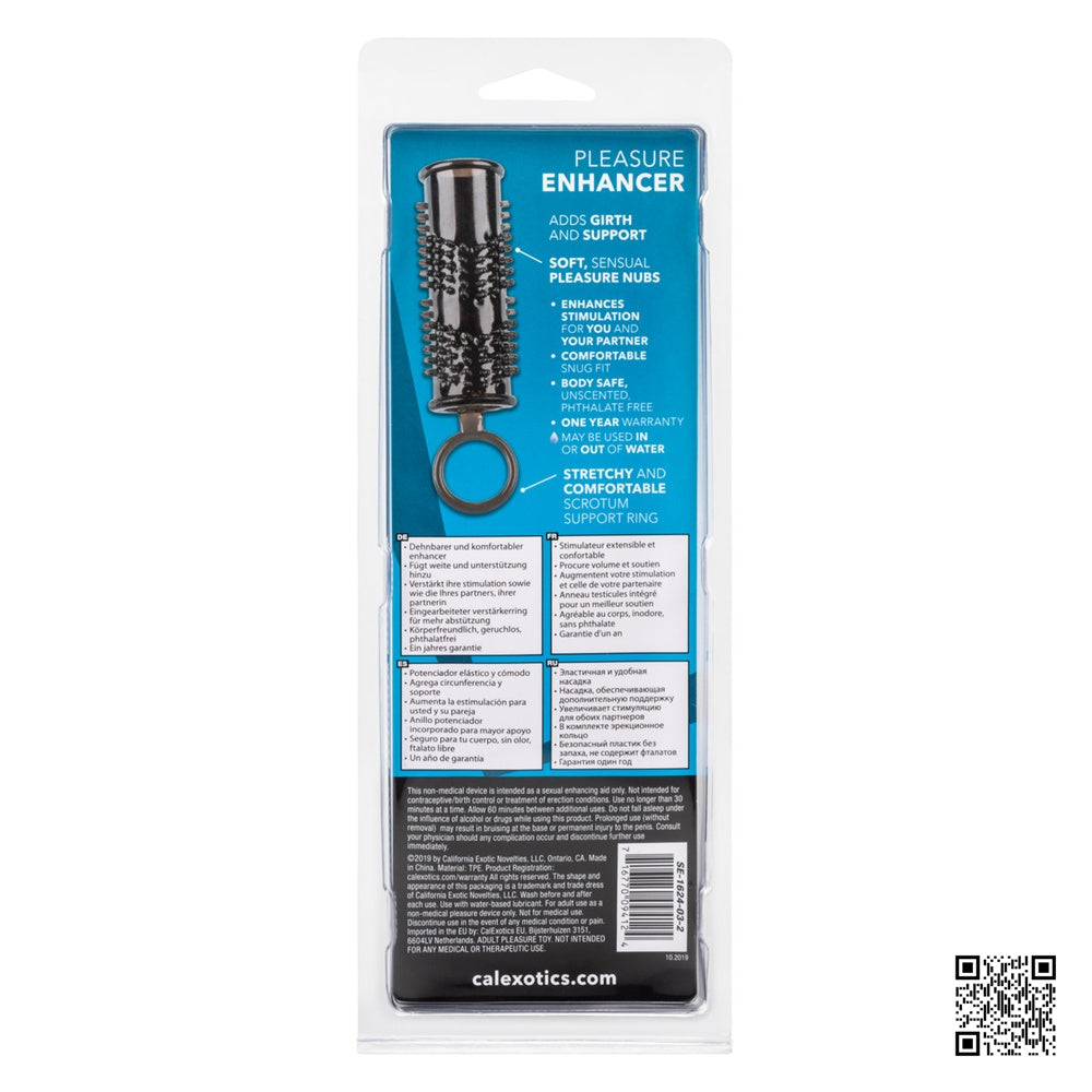 CalExotics【增粗｜增強耐力｜珠子增強磨擦｜快感增強套-黑色】Sensation Enhancer