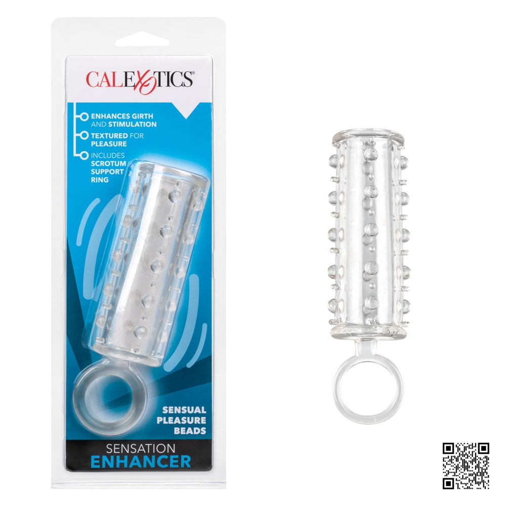 CalExotics【增粗｜增強耐力｜珠子增強磨擦｜快感增強套-透明】Sensation Enhancer