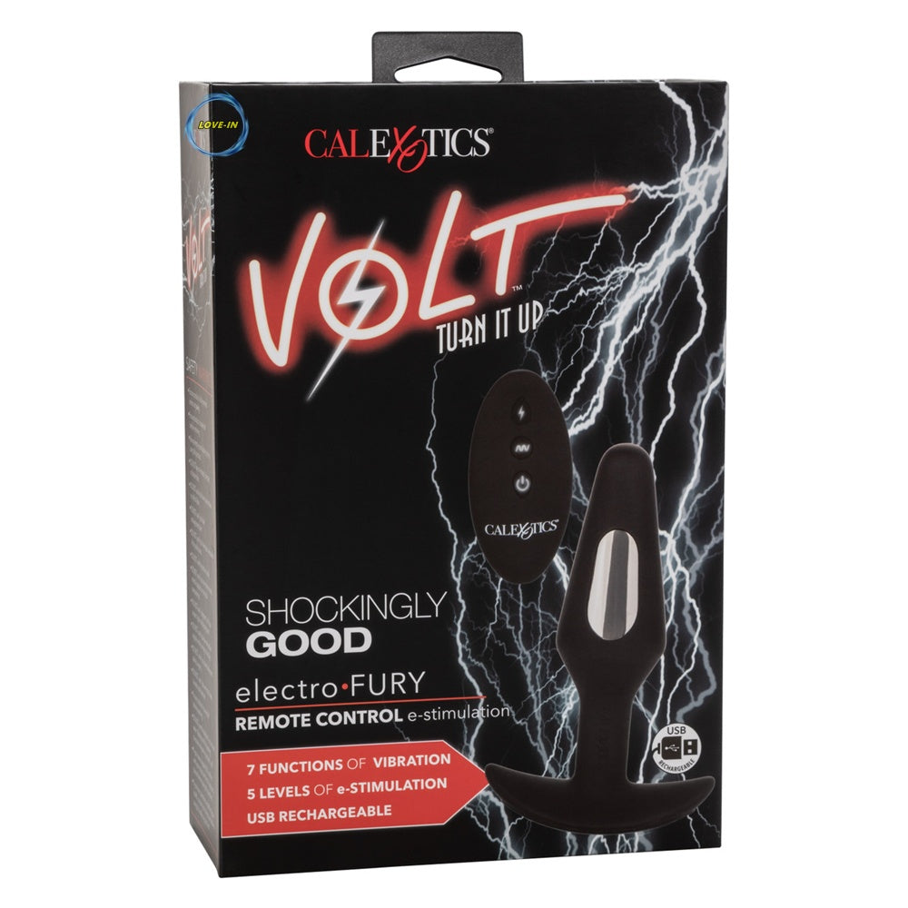 CalExotics 【刺激觸電快感｜7頻強勁震動｜5頻獨立電擊｜無線遙控電擊後庭插】Volt™ Electro-Fury