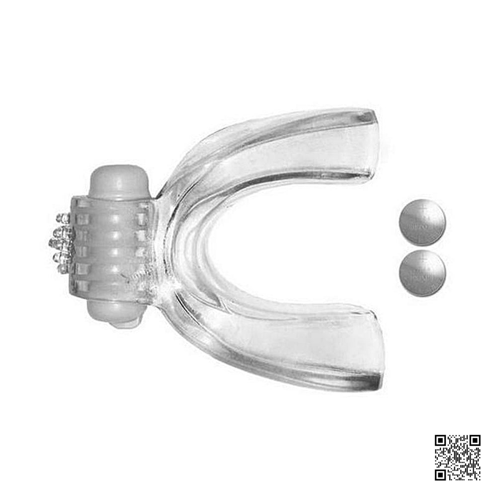 Hott Products【超級強勁馬達｜可更換電池｜凹凸外型增加磨擦快感｜讓人尖叫的口腔振動器】Tongue Star Pleasure Tongue Vibe Clear