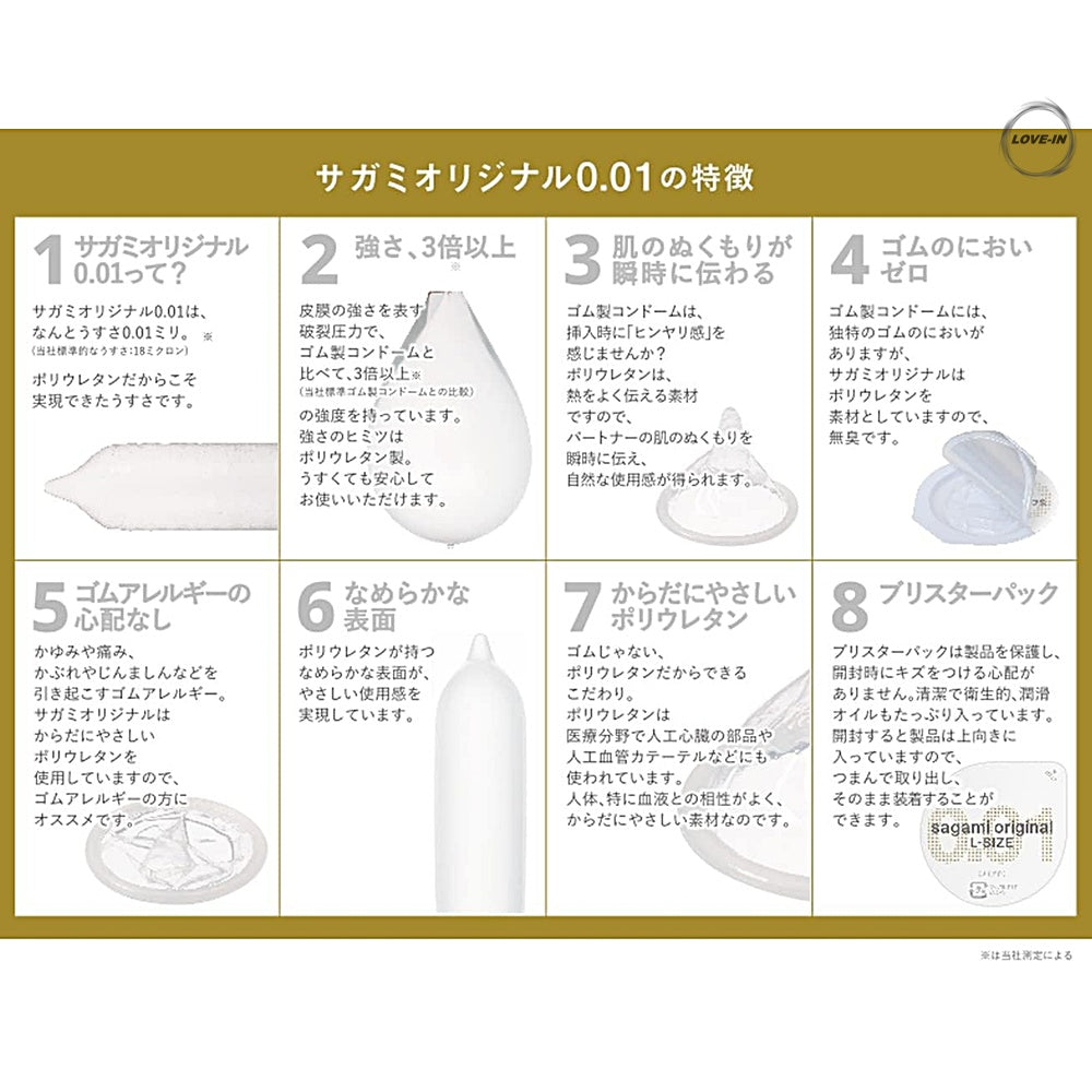 Sagami【相模原創 0.01 大碼版 10片裝】サガミオリジナル001 Lサイズ10P
